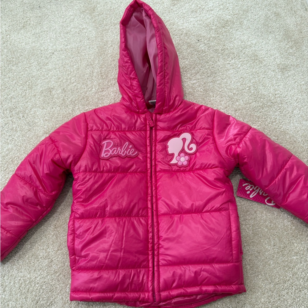 Toddler Barbie Vibrant Pink Puffer Jacket
